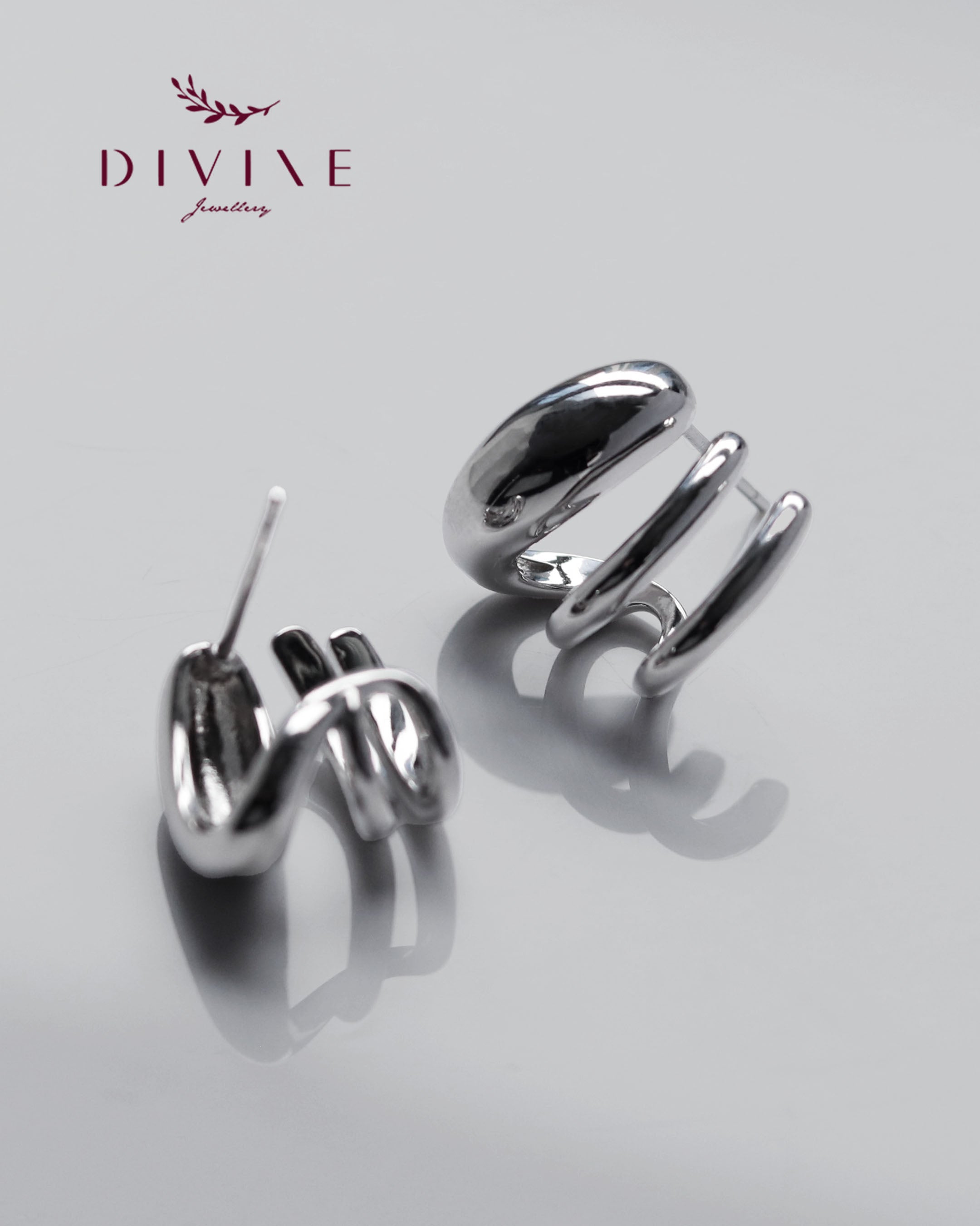 Silver earrings 164