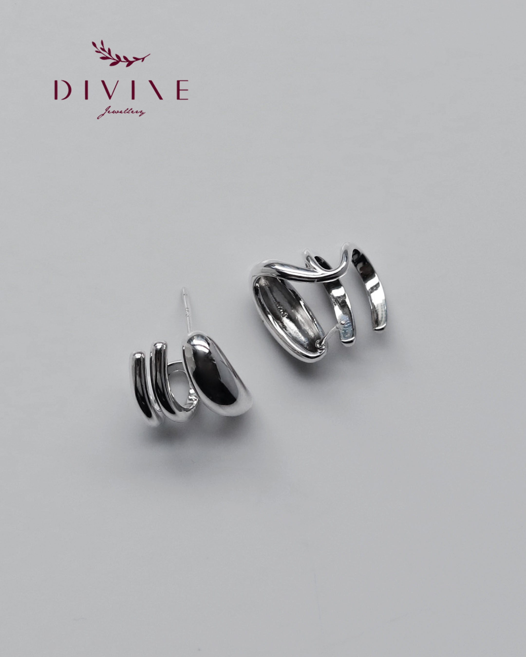 Silver earrings 164