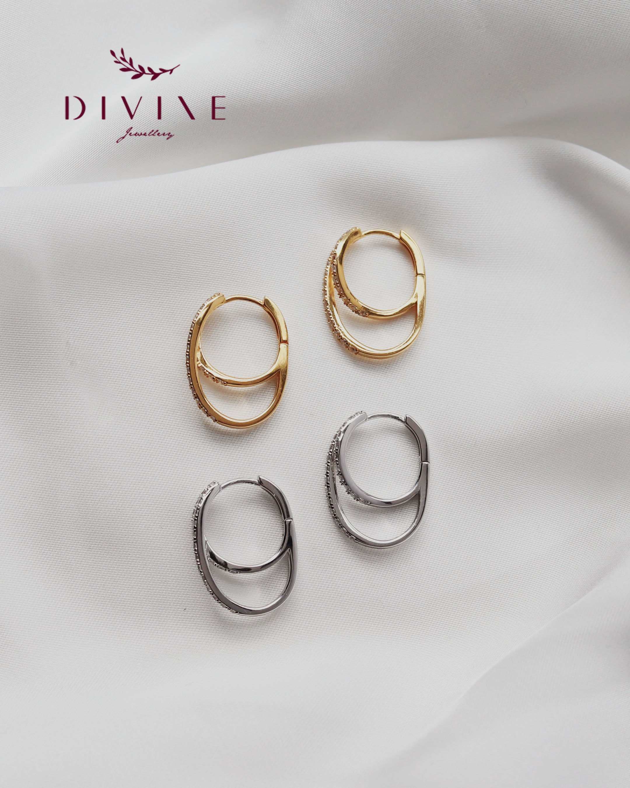 Silver earrings 172