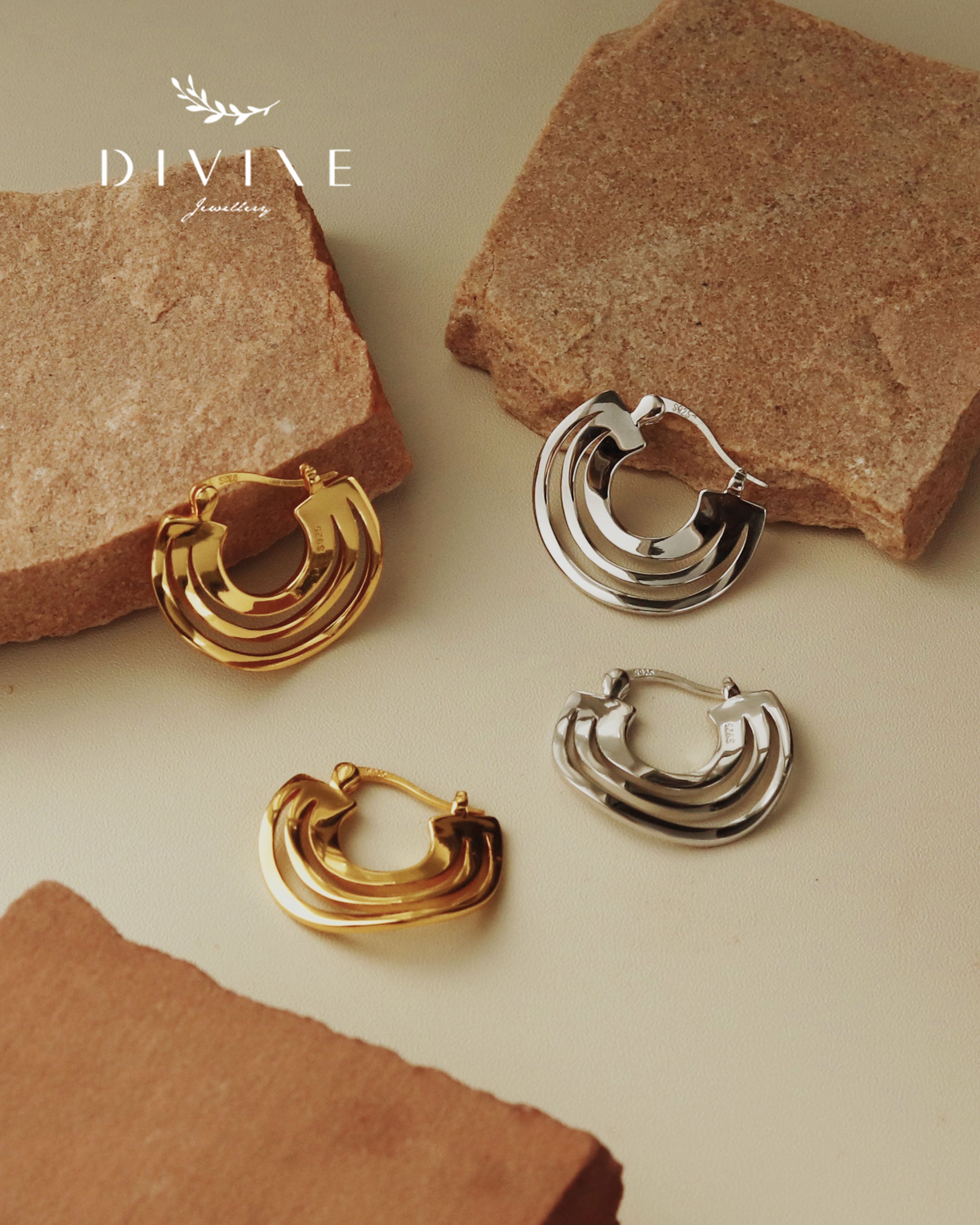 Silver earrings 175