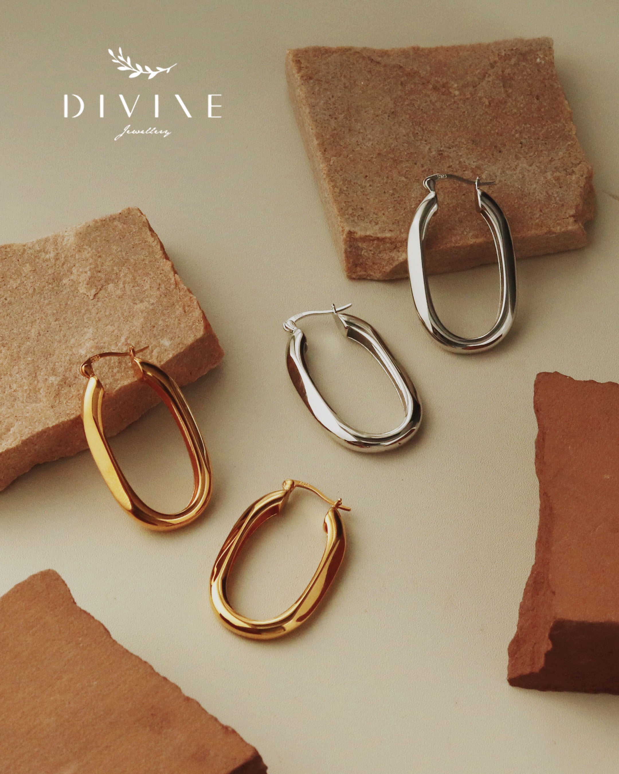 Silver earrings 176
