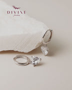 Silver earrings 136