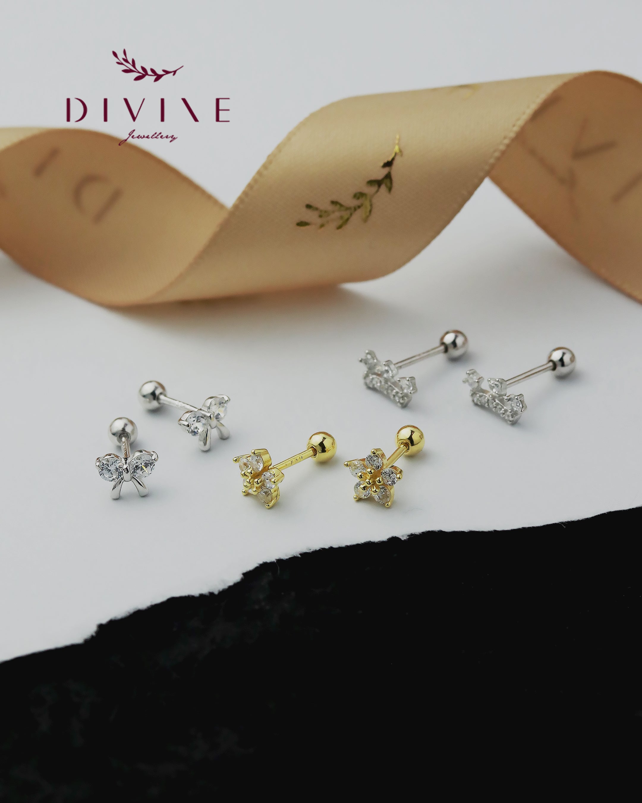 Silver Piercing Earrings 012