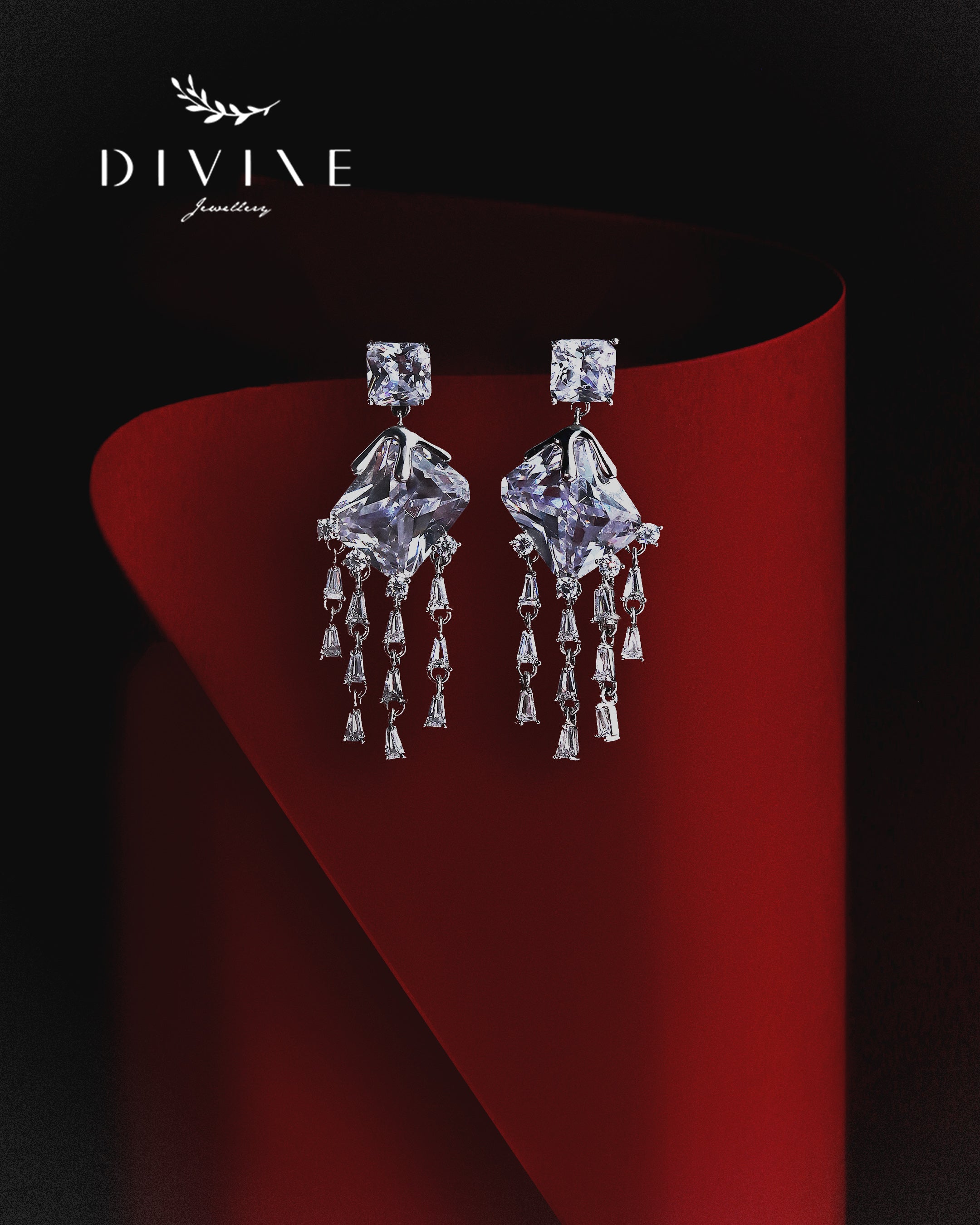 Silver earrings 306