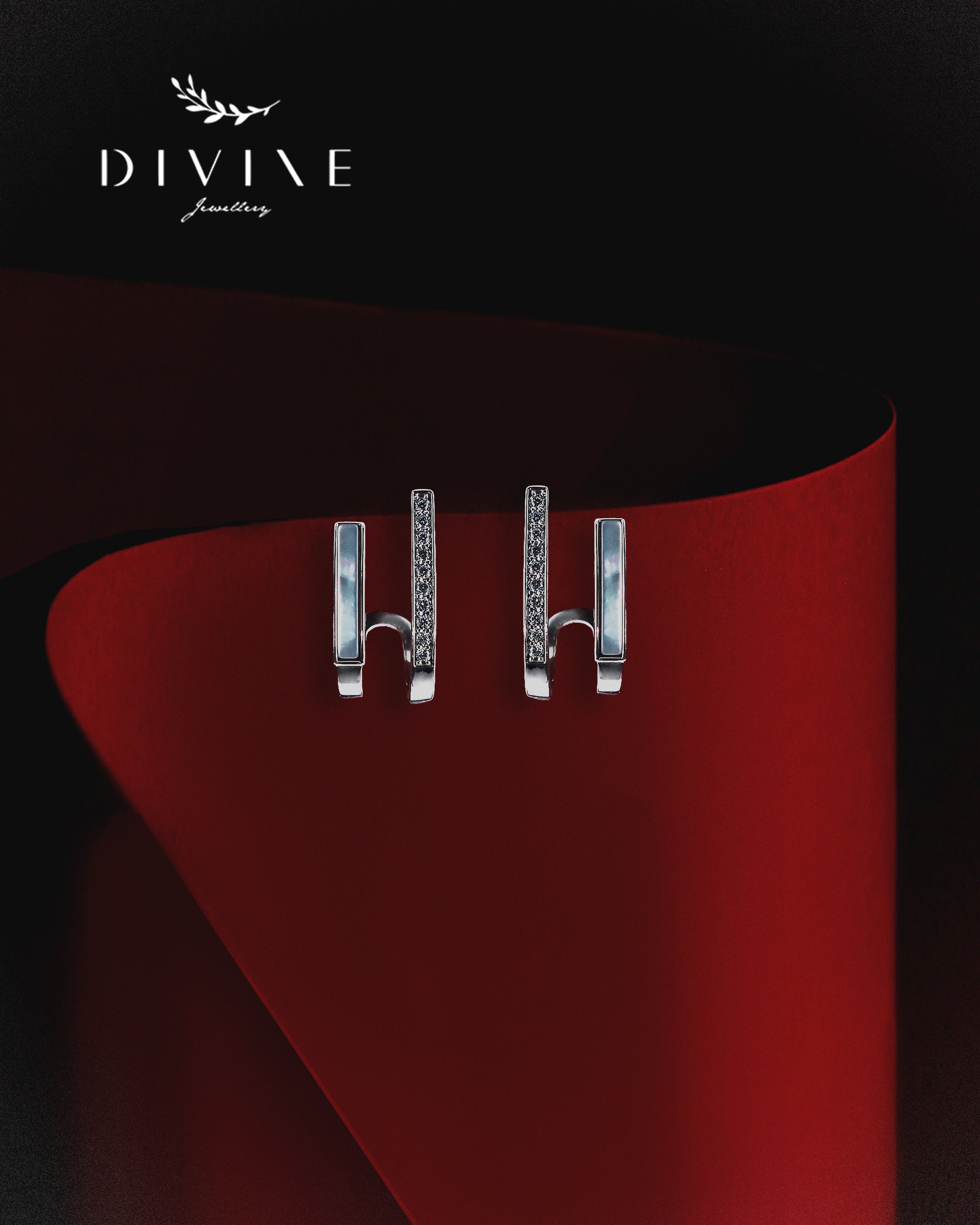 Silver earrings 329