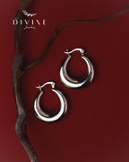 Silver earrings 401