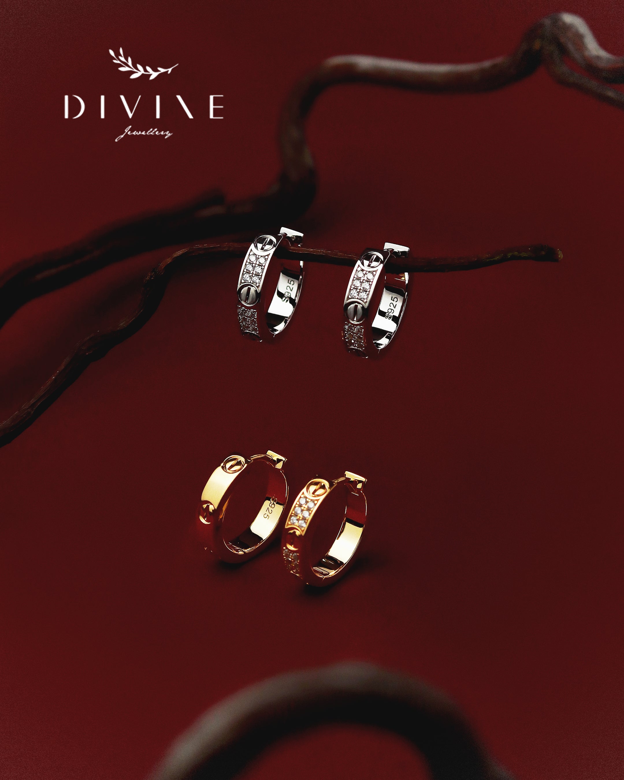 Silver earrings 405