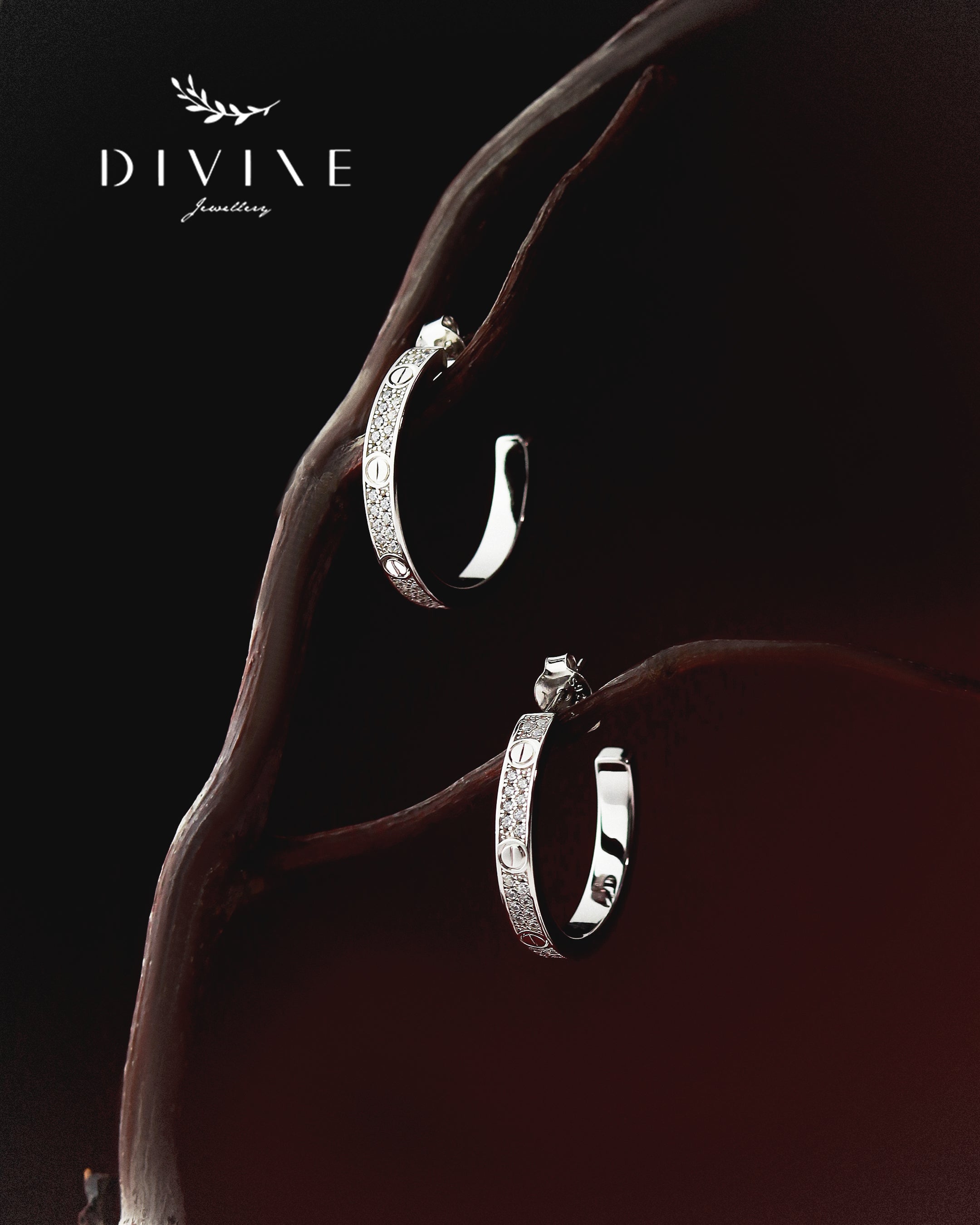 Silver earrings 406
