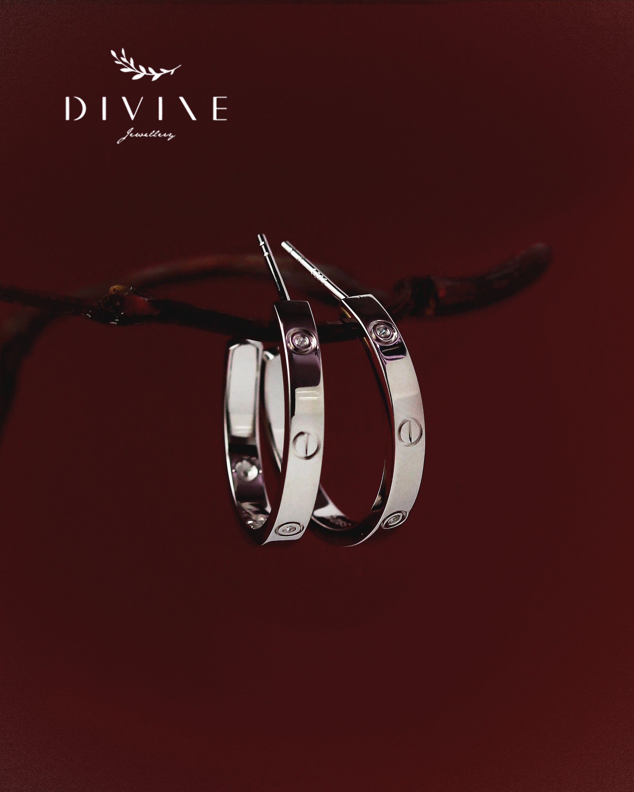 Silver earrings 406
