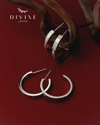 Silver earrings 406
