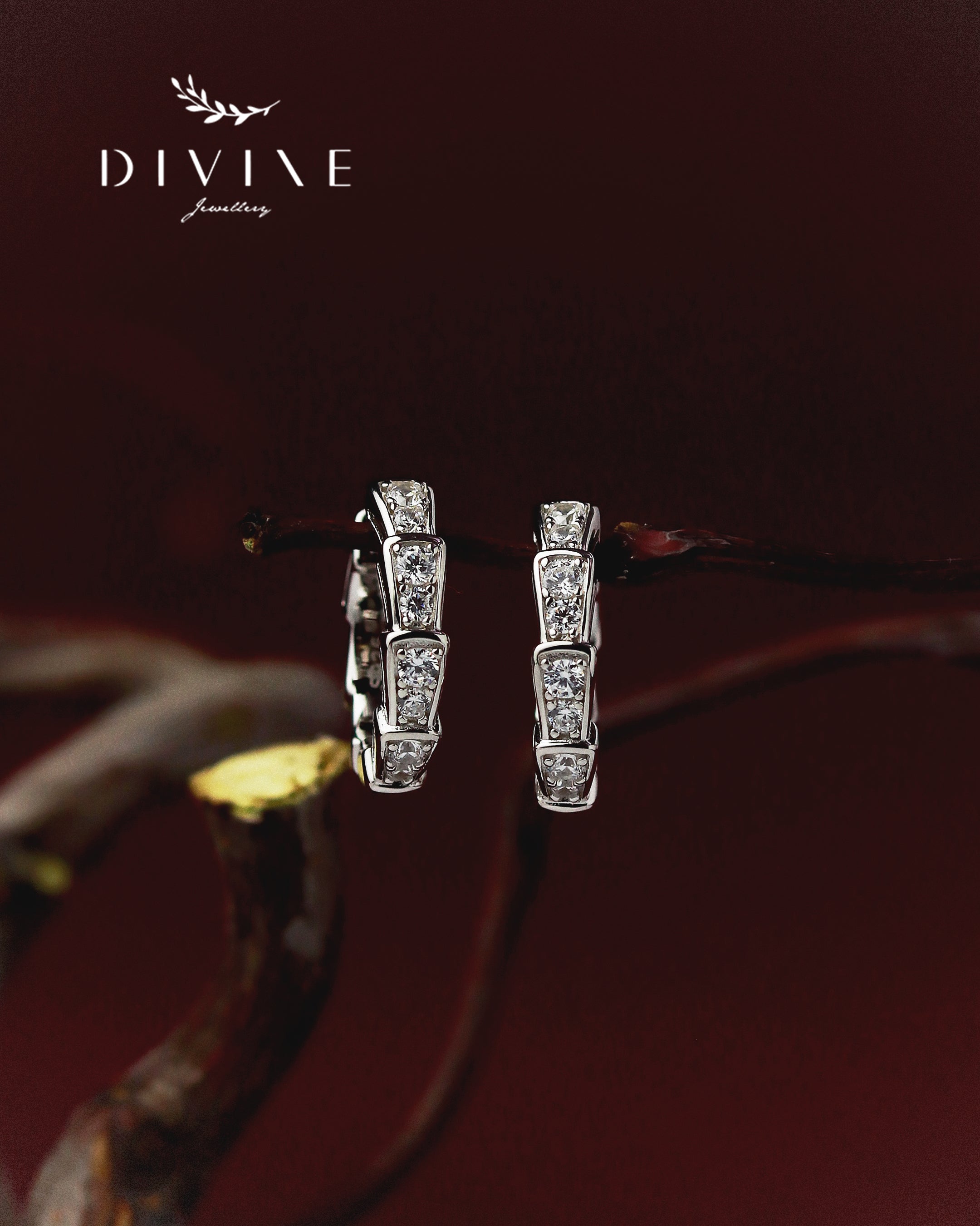 Silver earrings 407