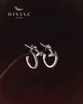 Silver earrings 408