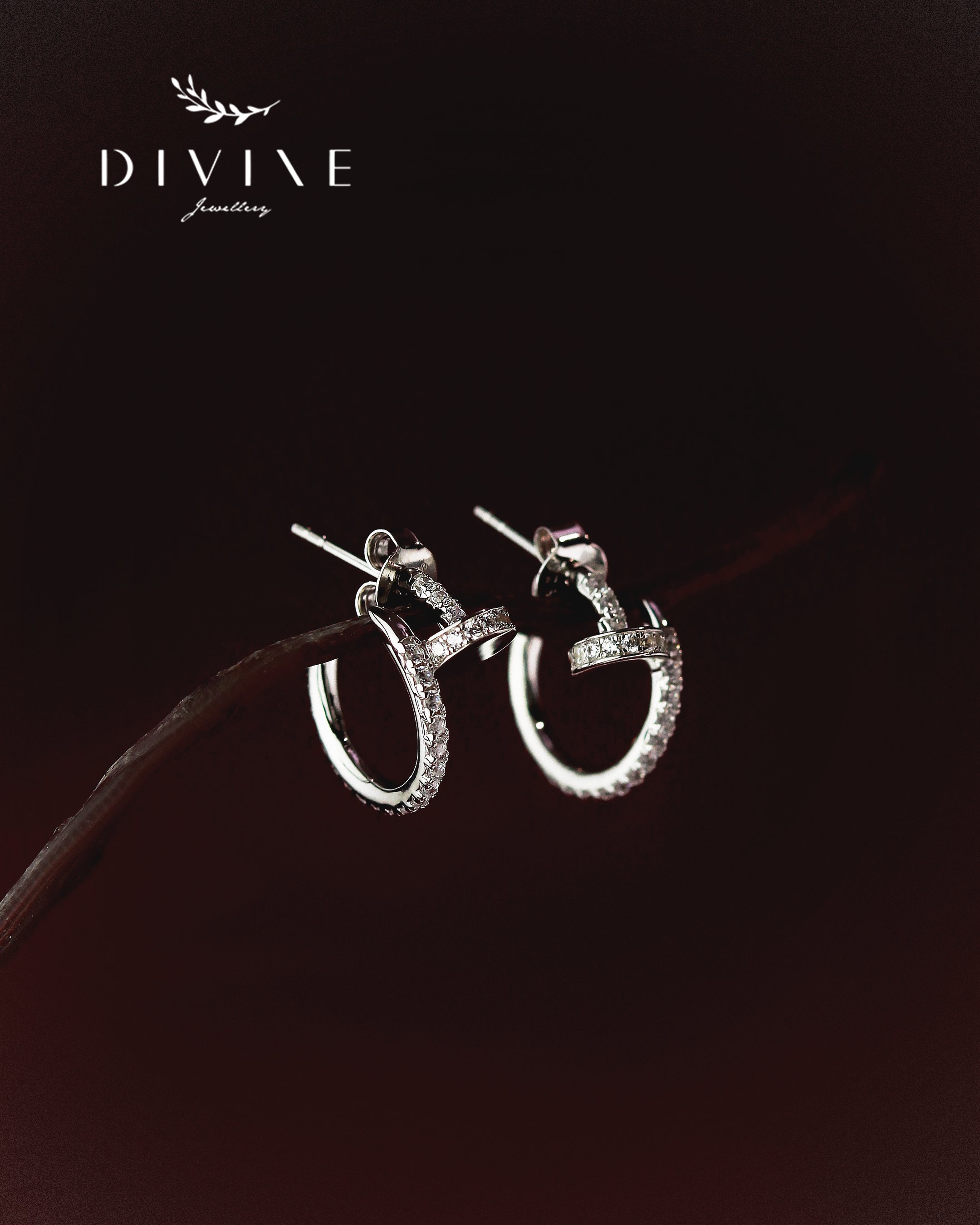 Silver earrings 408