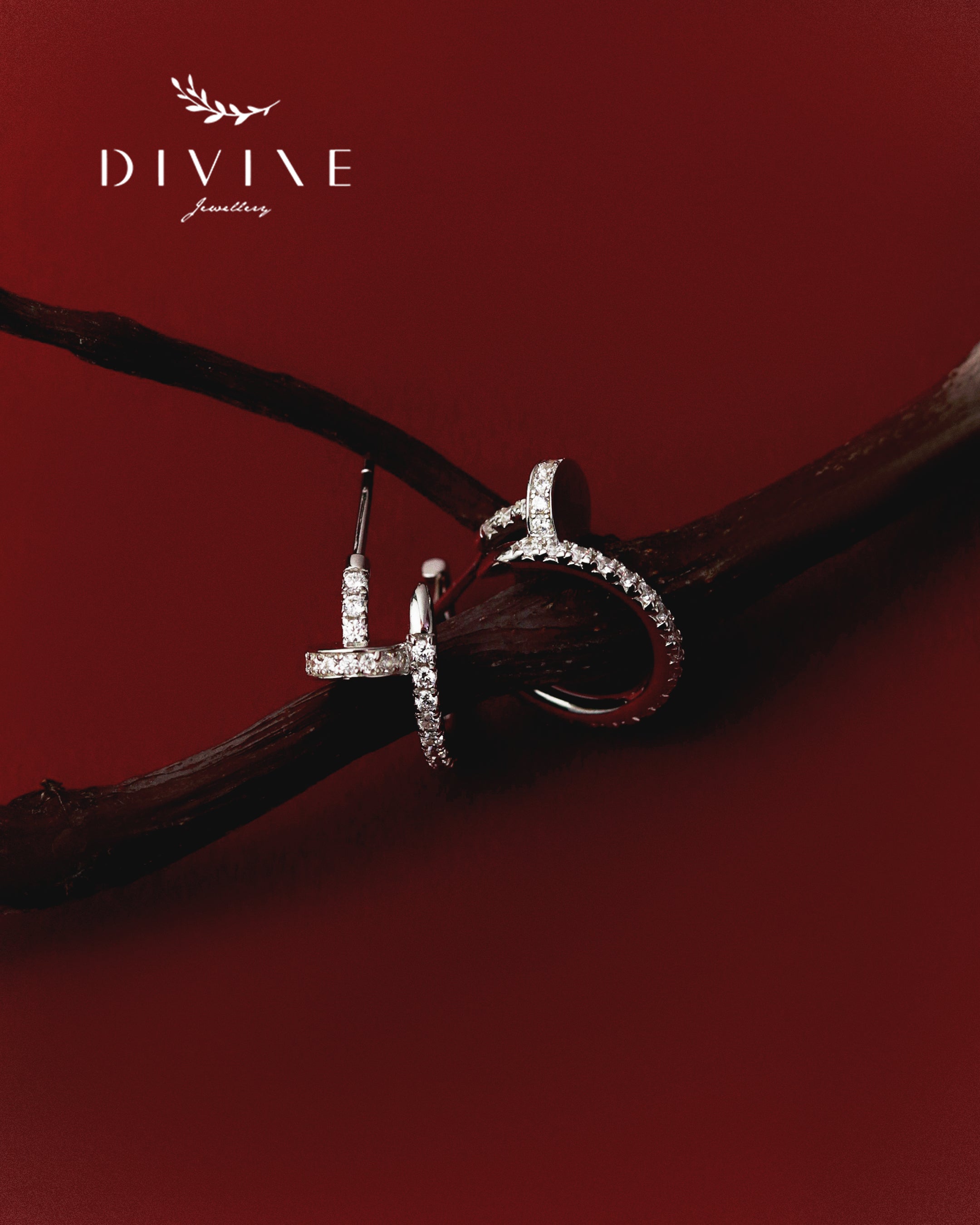 Silver earrings 408