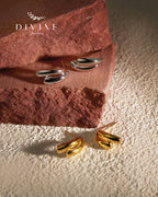 Silver earrings 409